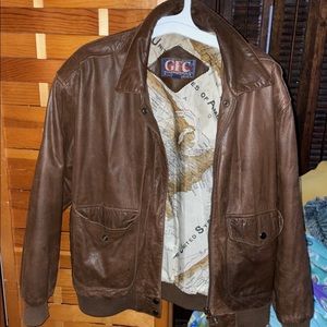Vintage brown leather jacket